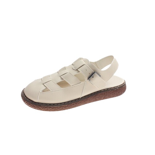 Sandals for women  new women's shoes summer and Korean version Baotou flat bottom student sandals women's one-word Roman shoes wholesale for women