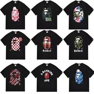 ขายส่งเสื้อเชิ้ตแบรนด์เนมแนวข้ามพรมแดนจากต่างประเทศ ผ้าหนา เกรดพรีเมียม รุ่น Bapet เสื้อเชิ้ตผู้ชายแขนสั้นลายหัวลิง ผ้าฝ้ายแท้ 260 กรัม ส่งตรงจากโรงงานผู้ผลิต