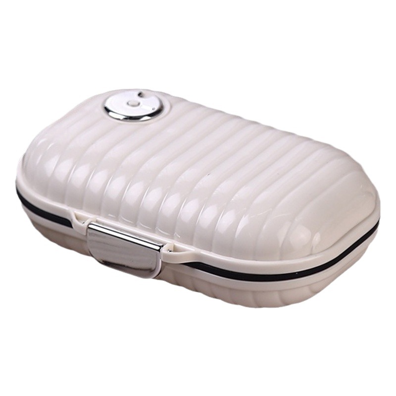 Pastillero portátil personalizado, caja de almacenamiento de joyería, mini caja de embalaje portátil, pastillero de 7 días con tapa