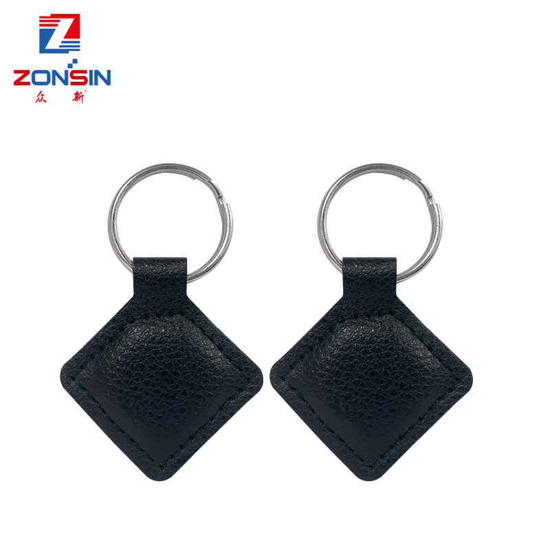 RFID 125khz EM4305 T5577 blank key tag chip card tag leather key tag complex