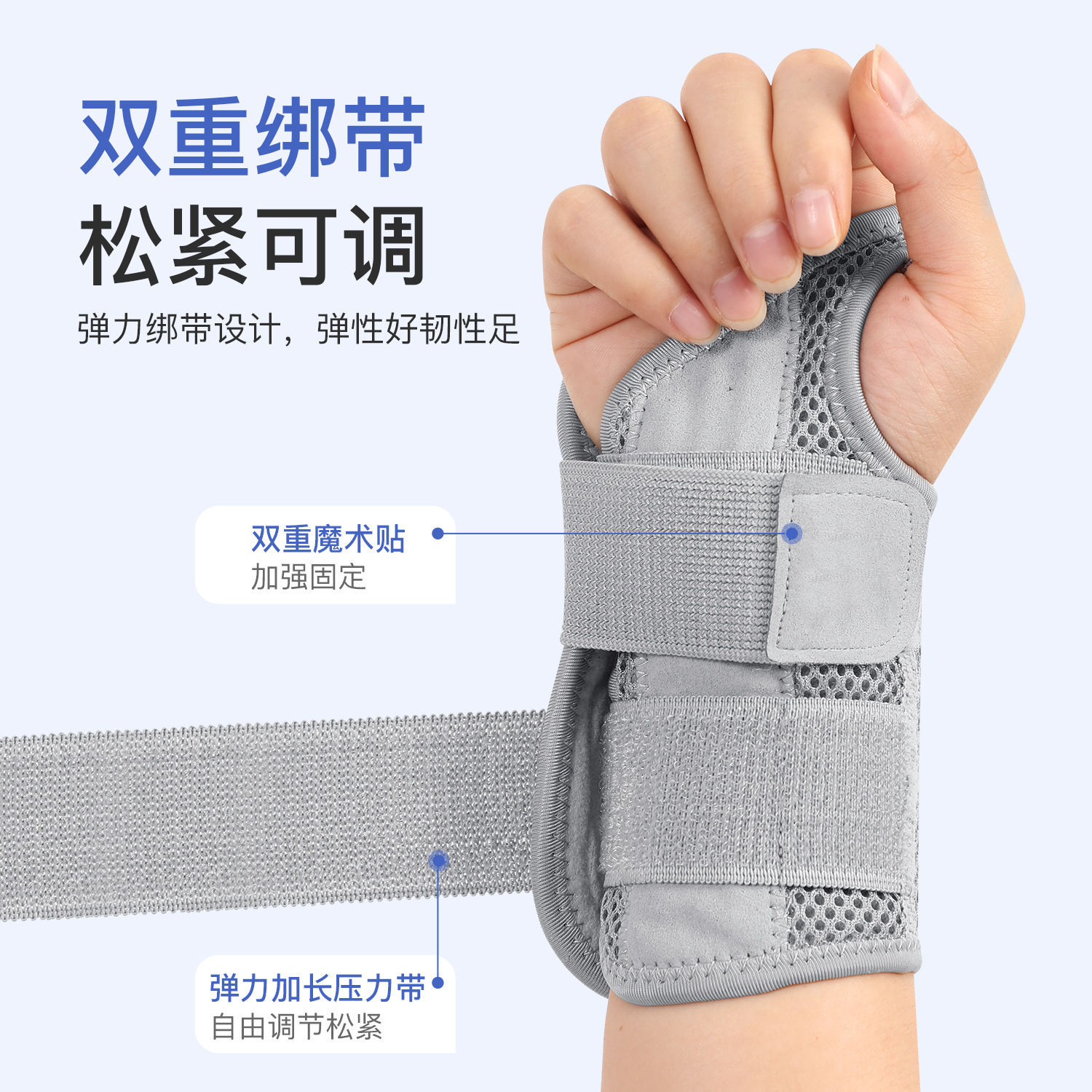 Protector de muñeca deportivo, funda de articulación, funda de tendón fija, funda protectora de dedo para lesiones, correa ajustable, pulsera de pulgar presurizada