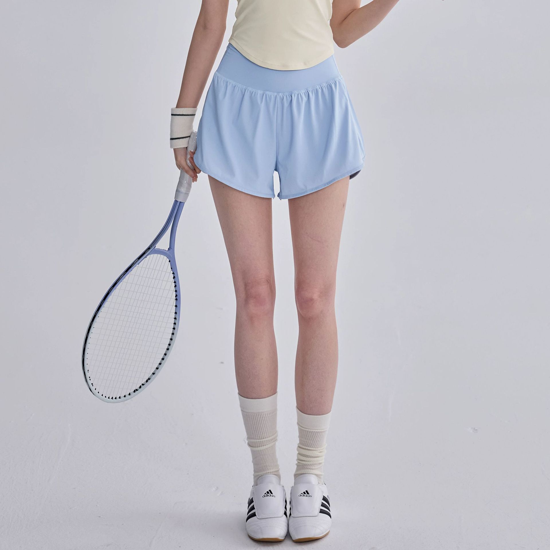 Anti-Exposure Sports Shorts for Women, Summer High-Waisted Yoga Training Running Shorts, Thin Loose Fitness Pants