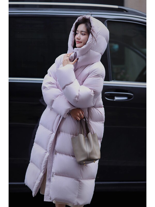 Extreme Cold Goose down Jacket 2025 New Style 340g High Filling Volume Thickeneded 95 White Goose down Hooded Long down Jacket for Women Winter