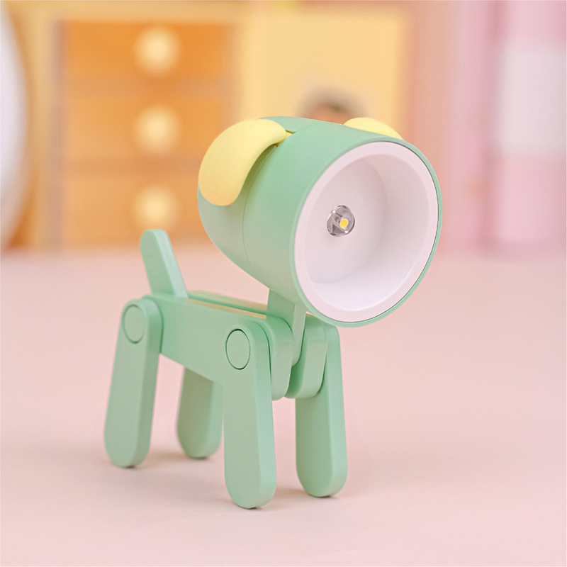 かわいいペットのかわいいミニテーブルランプインデスクトップクリエイティブ装飾品学生寮の寝室のベッドサイド睡眠子犬ナイトライト|undefined