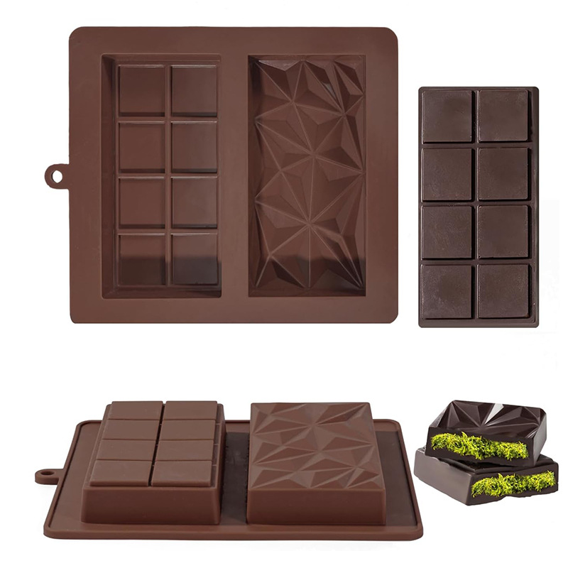 Dubai chocolate molde de silicona para hacer alimentos complementarios barra de nueces barra de energía de caramelo herramienta para hornear herramienta abrasiva