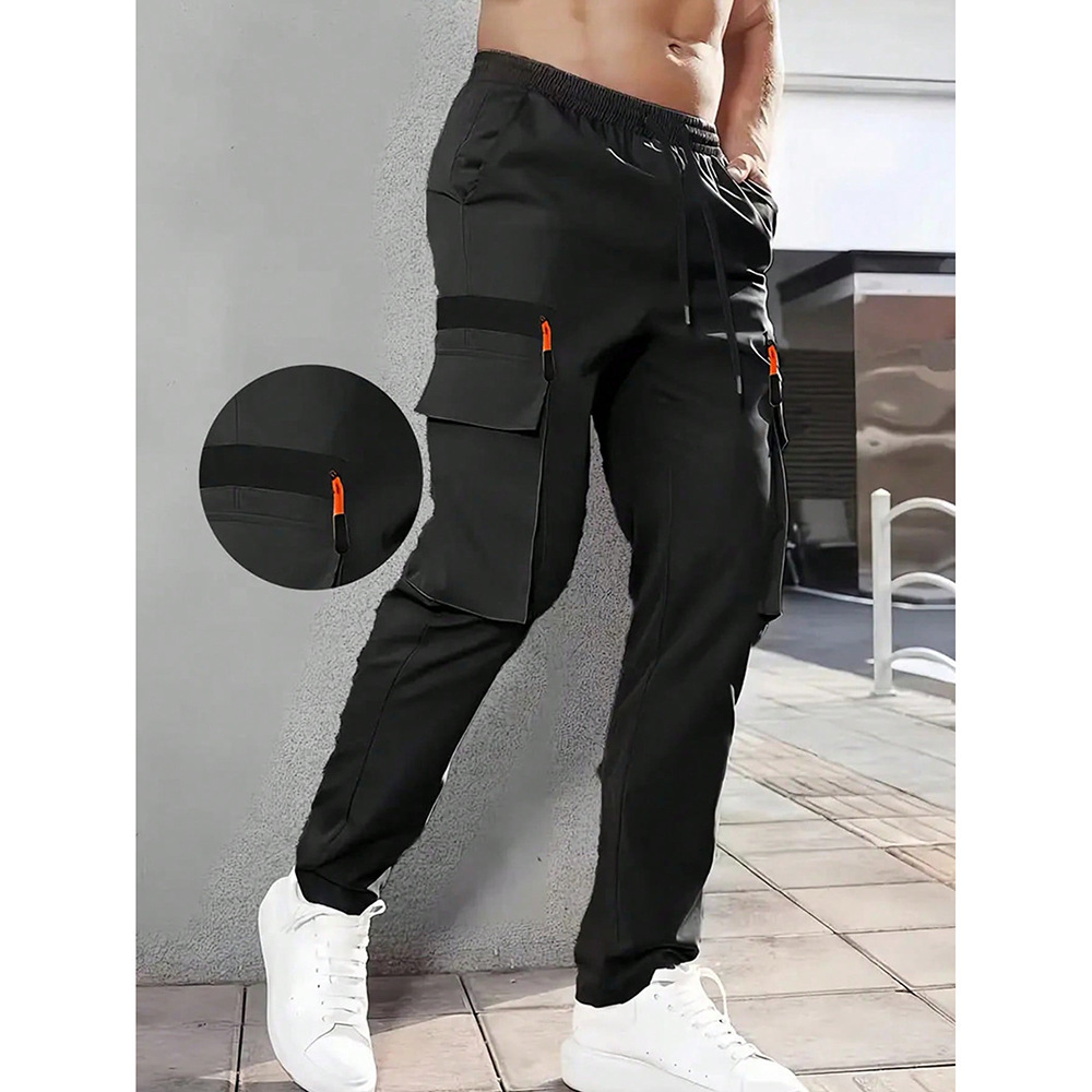 Wish Amazon Cross-Border Export Workwear Casual Pants Men's Straight Multi-Flap Pocket Pants Loose Versatile Long Pants Ins