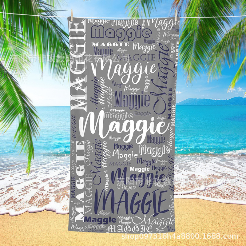 Cross-border Amazon hot custom beach towel personalized swimming pool towel Wei quick drying beach towel Cross-border Amazon hot custom beach towel personalized swimming pool towel Wei quick drying beach towel