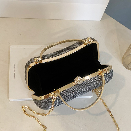 2024 New Trendy Women's Handbag with Exquisite Texture, Simple Evening Bag, Stylish Chain Single Shoulder Crossbody Bag for Women