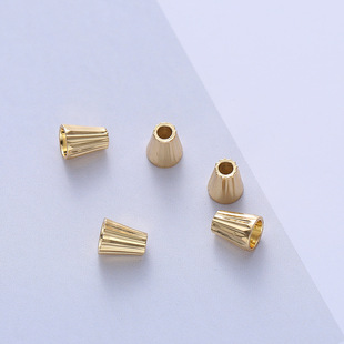New Copper Trumpet Batch Flower Bead Bracelet Clavicle Chain Separated Beads Hair Accessories Earrings Tassel Pendant Loose Beads Manufacturer Wholesale