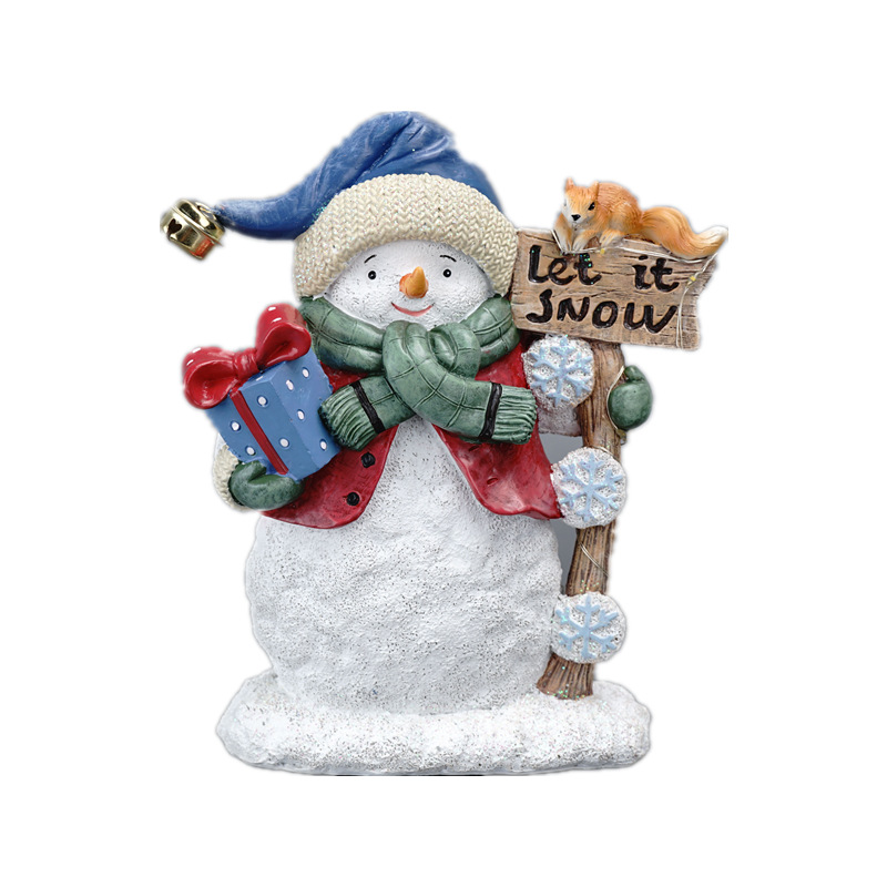 Decoración de Navidad americana creativa Navidad luminoso regalo resina artesanía hogar sala de estar decoración de escritorio