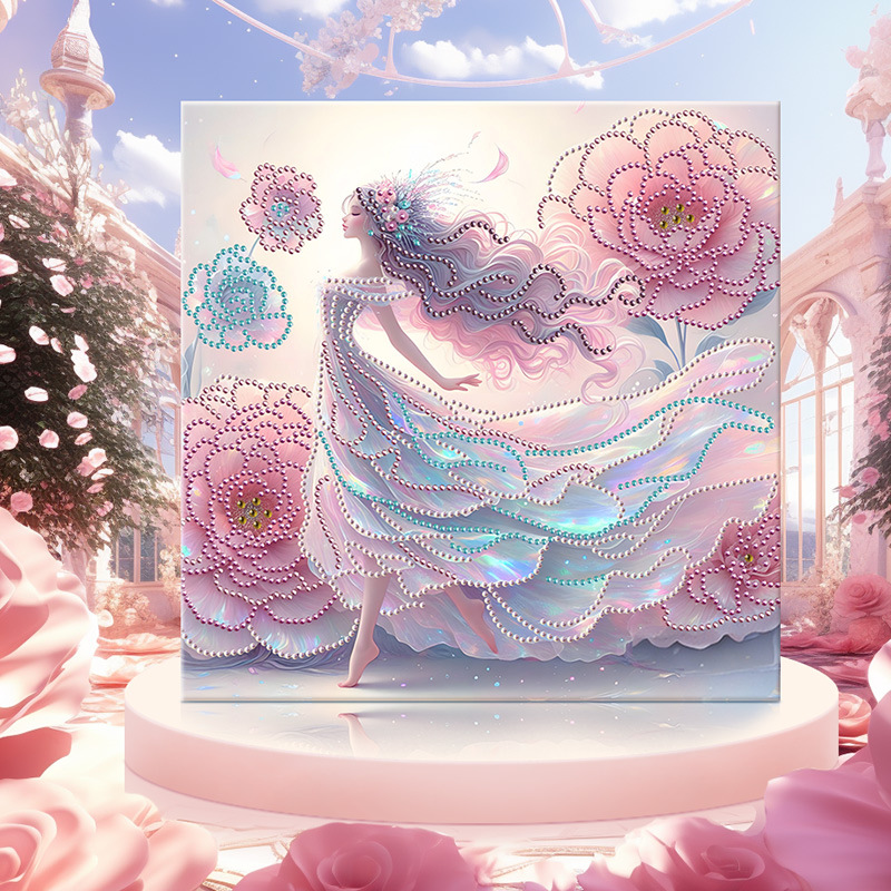 Va007 (30 * 30 cm + lienzo + marco trasero + paquete de materiales de herramientas)