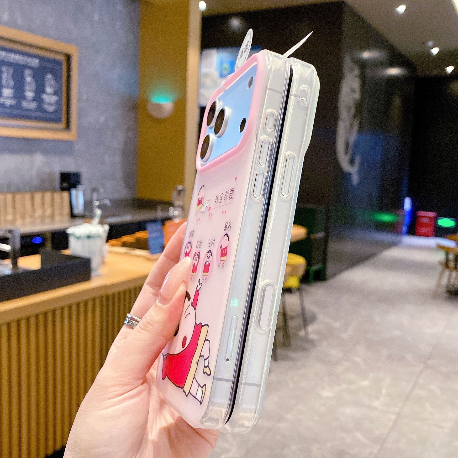 Aplicable a iPhone17 ProMax tarjeta de la serie de sensación de la piel de los teléfonos móviles Apple 17 Caiwang pequeño nuevo caso de protección nuevo tipo