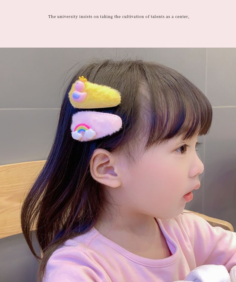 Cute Constellation Flower Plush Handmade Hair Clip 1 Set display picture 4