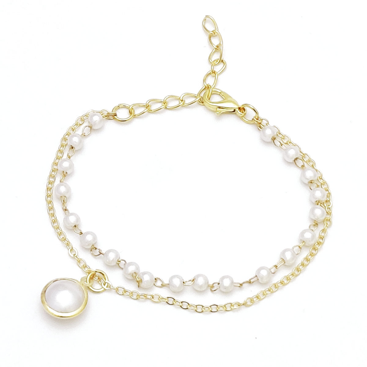 Doppellagiges Perlenarmband Minimalistisches Retro Design Für Damen_voghion.com