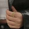 Design ring stainless steel, European style, internet celebrity