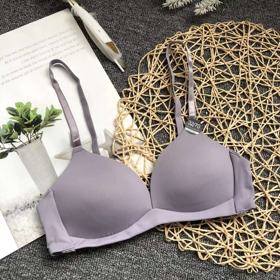 Nuevo sujetador sin costuras brillante colección de ropa interior pecho pequeño push up ropa interior cómoda push up sujetador sin costuras