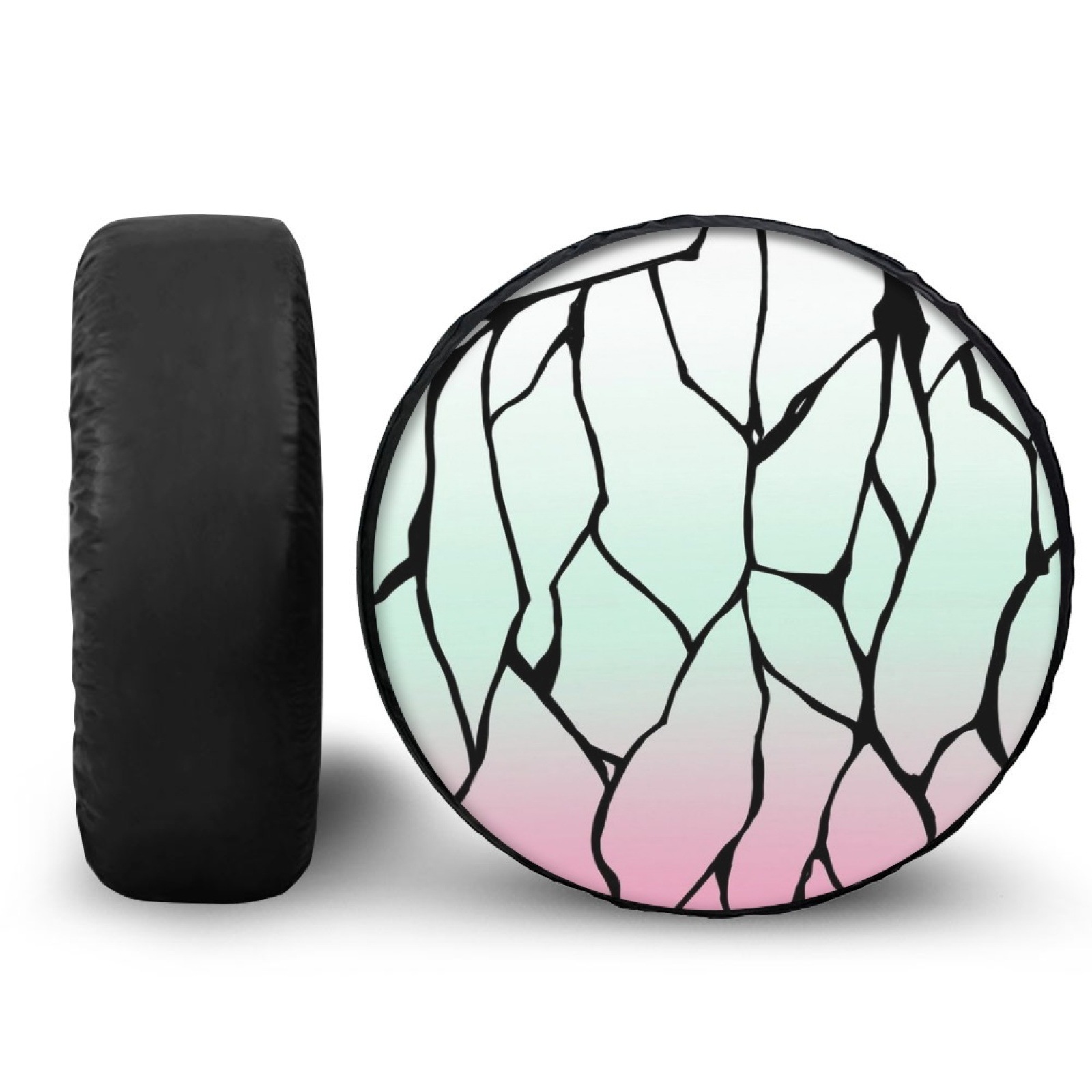 Eaby foreign trade cross-border hot raccoon animal wolf pattern printed car universal tire spare tire set a generation of hair