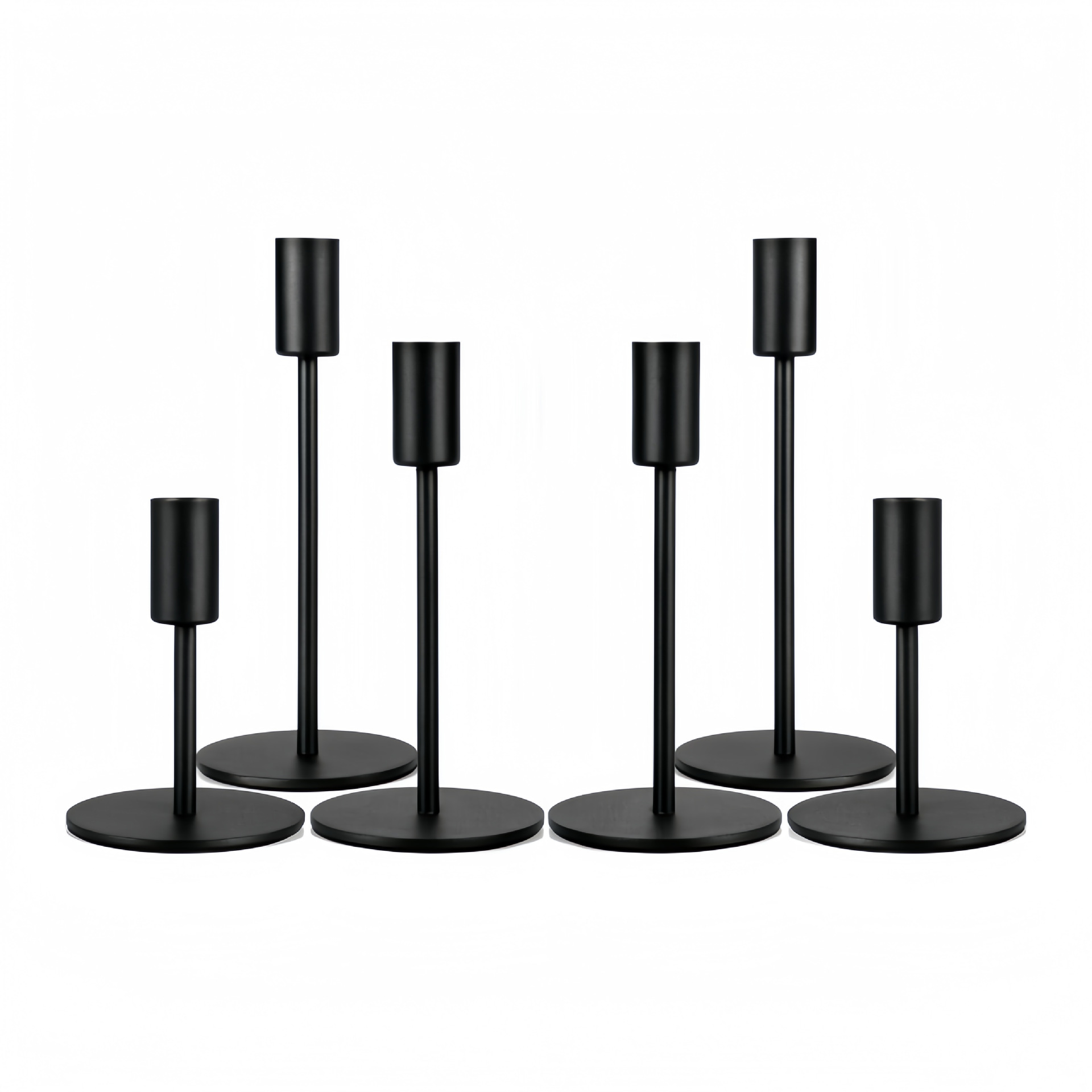 Mayorista en candelabro de hierro forjado nórdico adornos de velas largas para la cena a la luz de velas decoración romántica props atmósfera