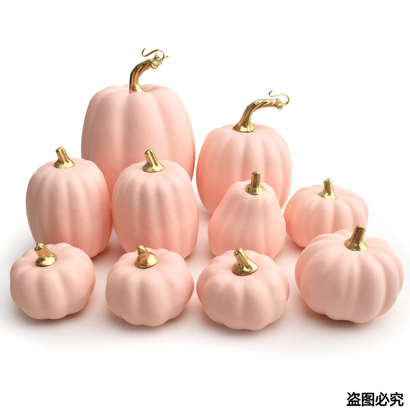 Modelo de calabaza de simulación accesorios de decoración de calabaza de Halloween vitrina vegetal fotografía educación temprana props