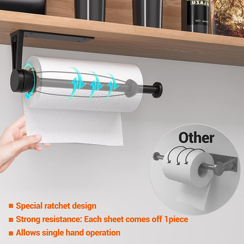 Cross-border creative cabinet tissue holder, kitchen hole-free with damping freshness film roll paper holder, bathroom toilet paper holder