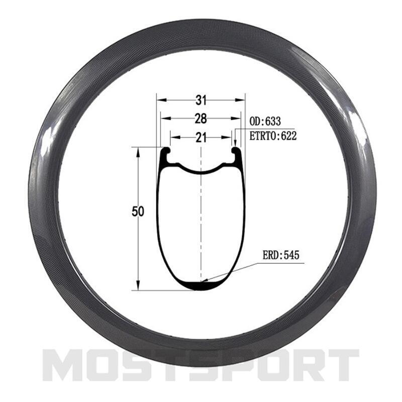 700C Road Disc Brake Carbon Fiber Rim 50mm High 28mm Wide Gravel City Bike Special