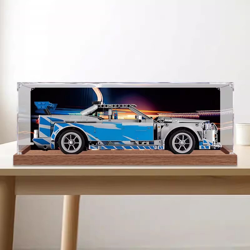 Fast and Furious Nissan Gtr Acrylic Display Box Suitable for Lego 42210 Transparent Dustproof Figure Storage Box