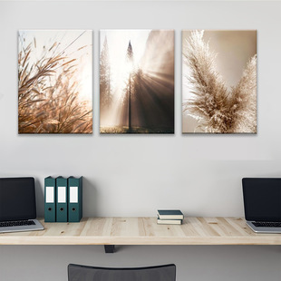 Scandinavian Modern Autum Hay Plant Cross-Border Export Living Room Bedroom Decoration Frameless Hanging Painting Core Canvas Poster