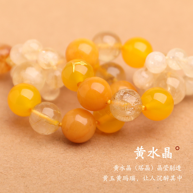 五行补喜土黄水晶黄玛瑙钥匙扣挂件黄玉金发晶黄塔晶貔貅手机挂饰|undefined