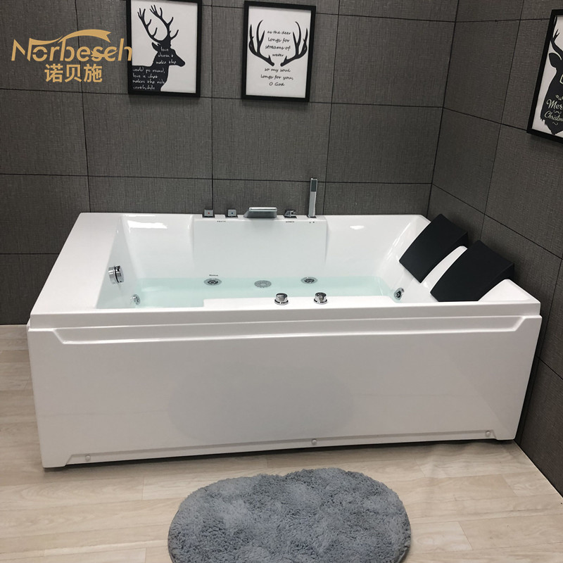 Factory direct supply double massage surfing acrylic bathtub Villa Hotel engineering thermostatic bathtub one wholesale