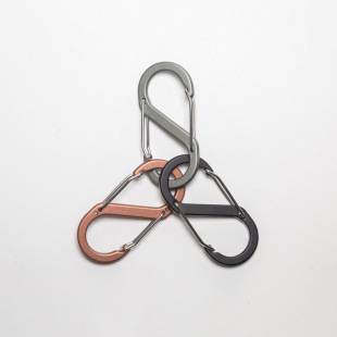 Factory Straight Hair Small S-shaped Mountaineering Buckle 8-shaped Buckle Backpack Hook Buckle Aluminum Alloy Outdoor Camping Multifunctional Hanging Buckle