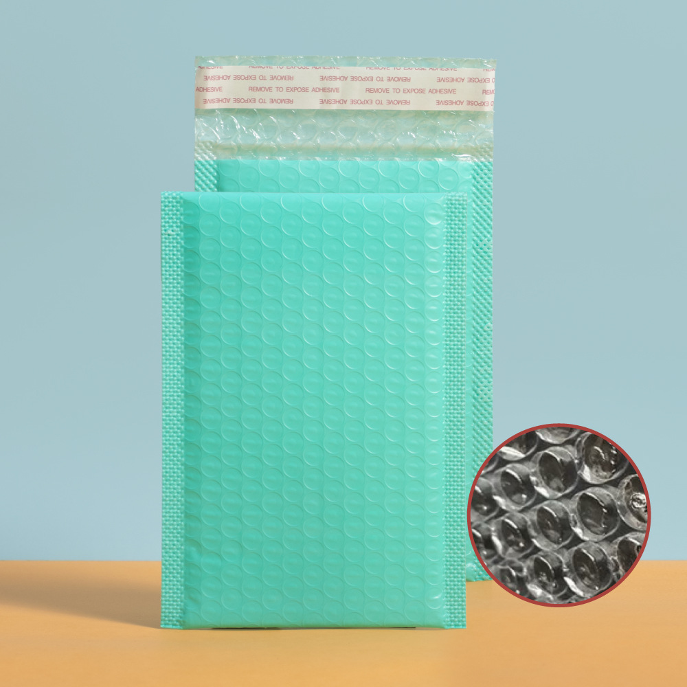 Bolsa de burbuja coextruida película expresa bolsa sobre bolsa color negro impermeable engrosada embalaje bolsa de burbuja a prueba de golpes bolsa autoadhesiva