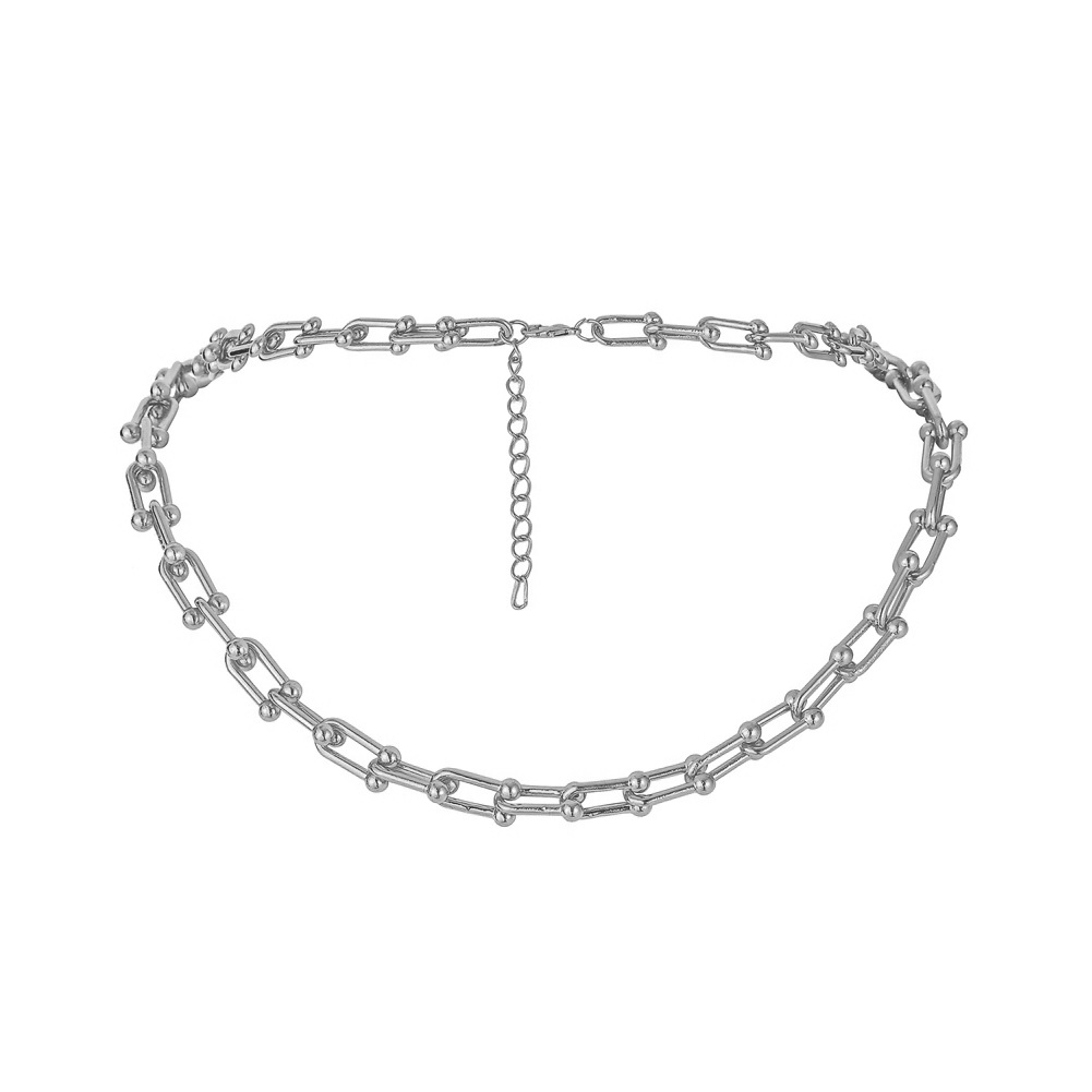 Fashion U Shape Iron Plating Unisex Necklace 1 Piece