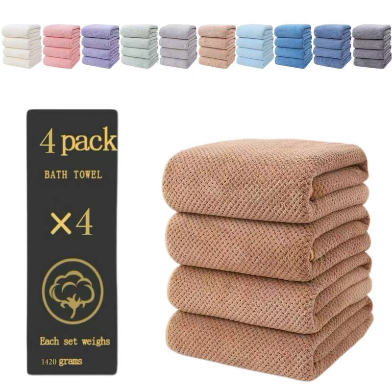 Cross-border Foreign Trade Hot Style Bath Towel suit Business Gift Giving Home Soft Super Absorbent Multicolor Coral Fleece Bath Towel suit