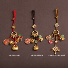 金属中国风福字合金钥匙挂件车钥匙扣挂饰喜乐平安厂家批发