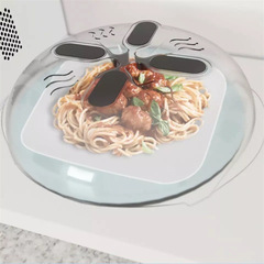 クロスボーダー新型ホバーカバー電子レンジスプラッシュ防止カバーホバーカバーリフロー蓋マグネット冷蔵庫プラスチック加熱蓋