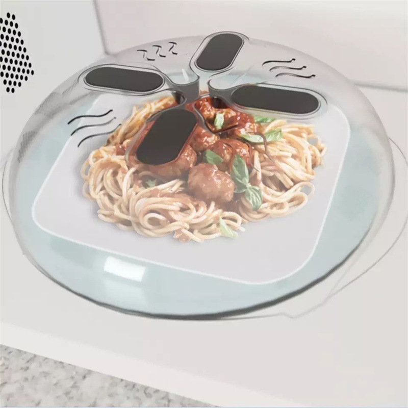 クロスボーダー新型ホバーカバー電子レンジスプラッシュ防止カバーホバーカバーリフロー蓋マグネット冷蔵庫プラスチック加熱蓋|undefined