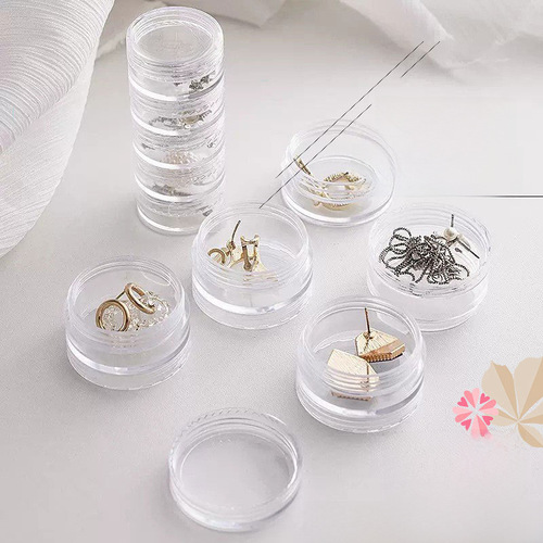 Portable jewelry box earring ring travel high-end transparent small ring earring transparent box jewelry storage box