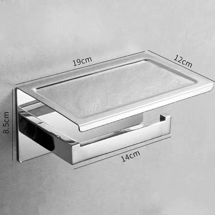 ステンレス衛生ティッシュホルダー携帯電話ホルダートイレ用トイレットペーパーボックス|undefined