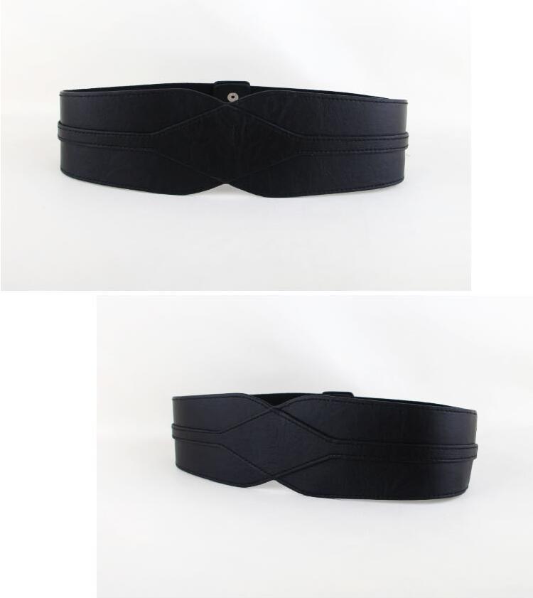 New Women's Elastic Wide Girdle Fashion Belt Korean Simple Belt display picture 1