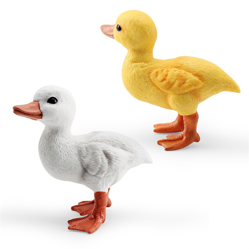 Amazon simulación Rancho granja aves de corral pato modelo animal pato amarillo pato blanco escritorio estático decoración juguete