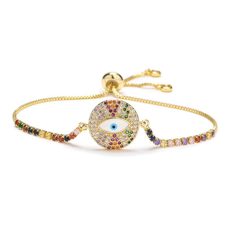 Fashion Eye Copper Bracelets Plating Zircon Copper Bracelets