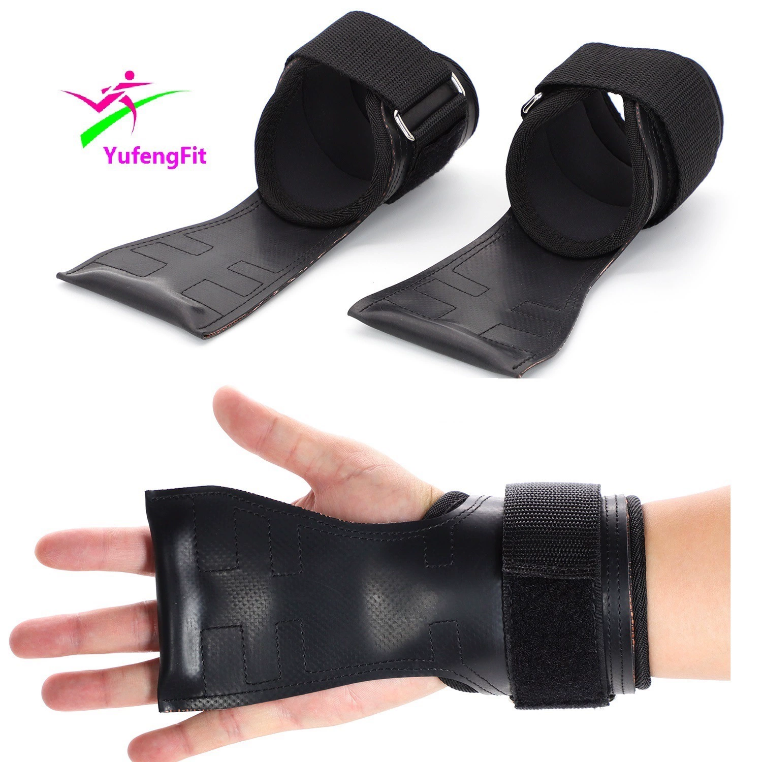 Трансграничное резиновое нескользящее оборудование защита рук тренировка подтягивания штанга гантель Тяжелая атлетика защита ладони браслет защита ладони
