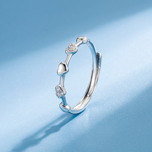 Micro-paved zircon love butterfly ring for women, cold style fashionable high-end ring design niche personalized index finger ring