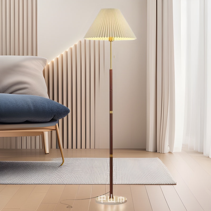 Nordic Pleated Decorative Floor Lamp Living Room Sofa Minimalist Light Luxury Ins Style Study Bedroom Bedside Vertical Table Lamp