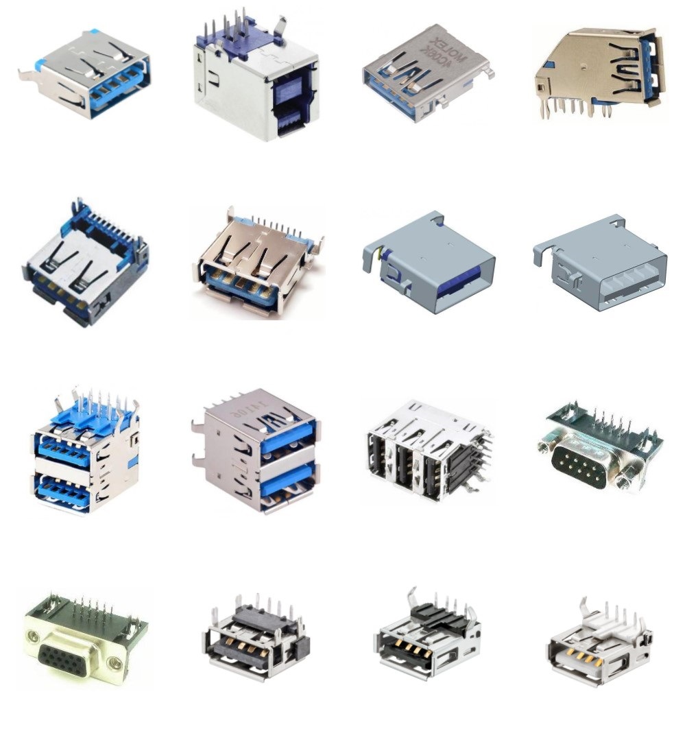 USB插座立式厂家批发 供应USB母座白胶 USB连接器销售4脚插件-阿里巴巴
