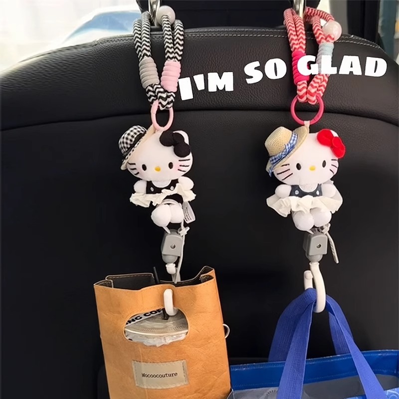 春と夏のかわいいぬいぐるみ麦わら帽子チュチュスカート車のポータブルフック新車ギフト女の子のためのぬいぐるみ車の吊り下げ|undefined