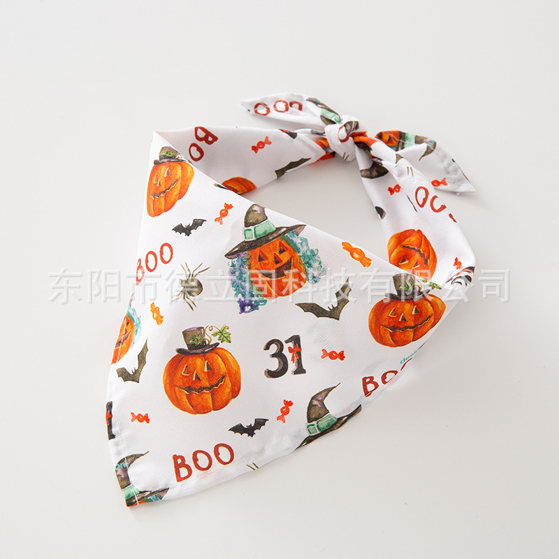 ペット用ハロウィンパンプキン三角スカーフ、ペット服、ペット用よだれかけ、犬用よだれかけ、猫用よだれかけ|undefined