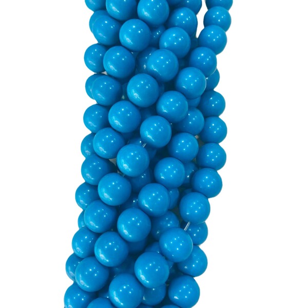 Organic turquoise round beads