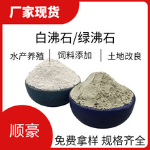 厂家批发白沸石粉沸石颗粒饲料水产养殖去氨氮净化水质绿沸石粉