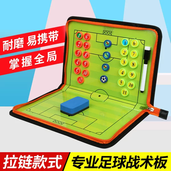 Zipper bag football tactical board coach training combat board magnetic erasable folding game training tactical plate